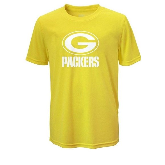 NFL Boy’s Performance Tee Green Bay Packers Size X-Large NEW NWT - Picture 1 of 2